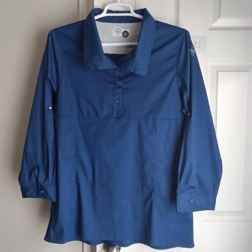 LIZARDHEAD OUTDOORS Tunic Women 2XL Blue 657319 SPF 40+ Vented Hiking Shirt